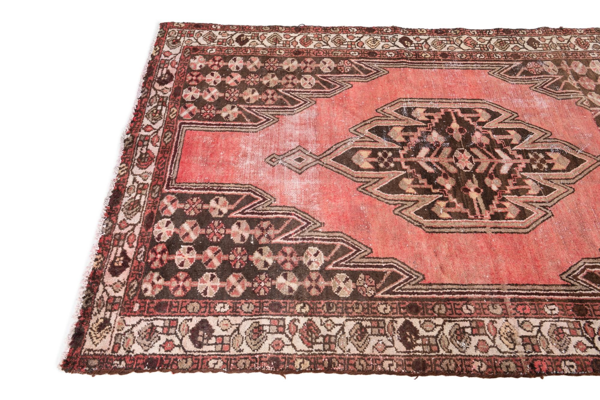 4' 2 x 6' 1 Hand Knotted Ultra Vintage Persian Wool Rug