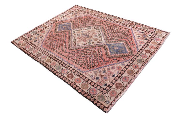 Detail image of 5' 2 x 6' 6 Hand Knotted Ultra Vintage Persian Wool Rug