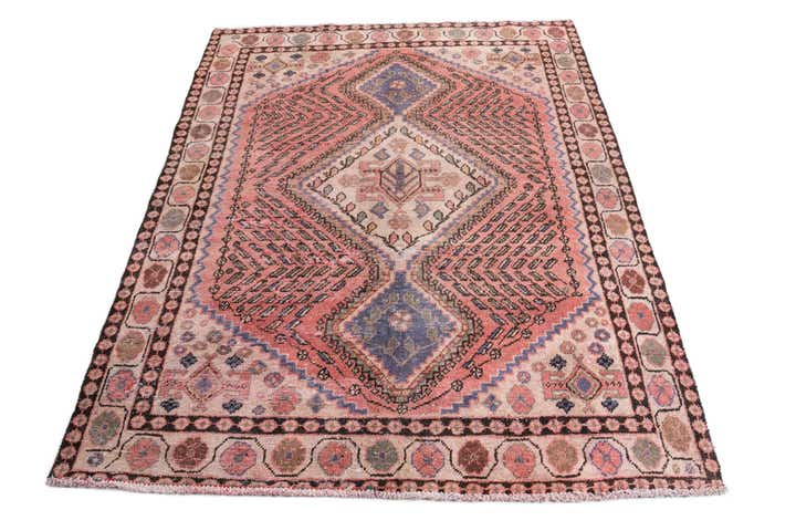 5' 2 x 6' 6 Hand Knotted Ultra Vintage Persian Wool Rug