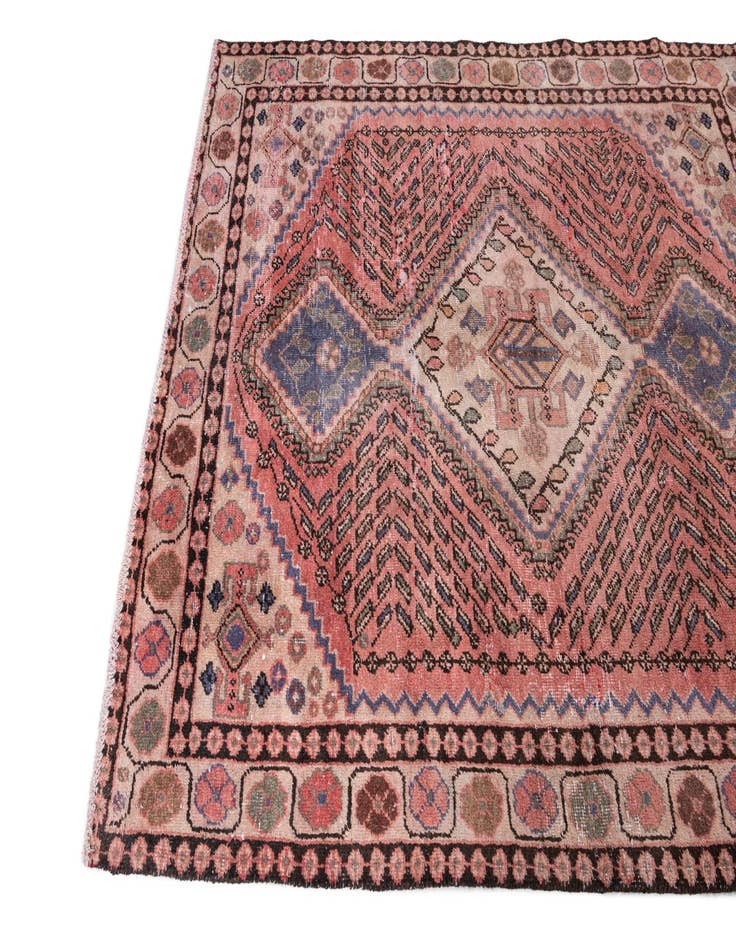 Detail image of 5' 2 x 6' 6  Hand Knotted Ultra Vintage Persian Wool Rug