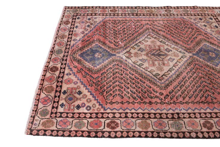 Detail image of 5' 2 x 6' 6 Hand Knotted Ultra Vintage Persian Wool Rug