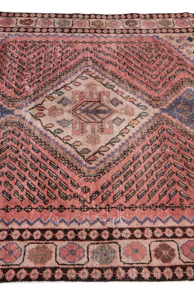 Detail image of 5' 2 x 6' 6 Hand Knotted Ultra Vintage Persian Wool Rug