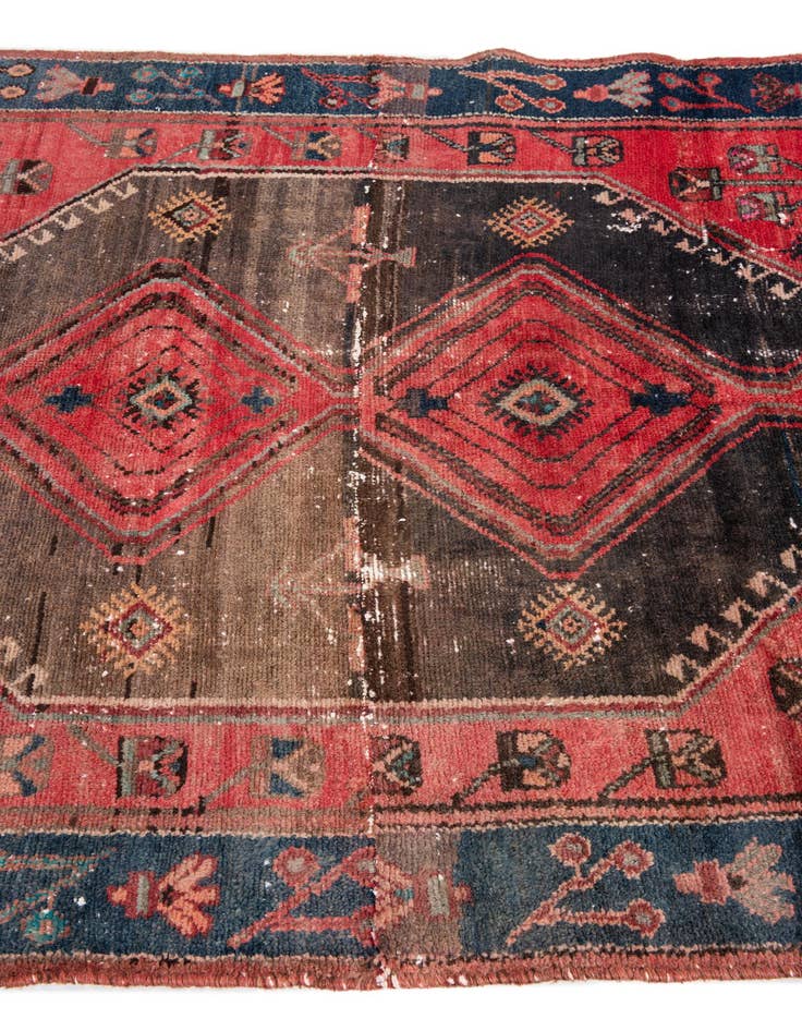 Detail image of 4' 2 x 5' 5  Hand Knotted Ultra Vintage Persian Wool Rug