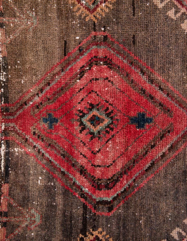 Detail image of 4' 2 x 5' 5  Hand Knotted Ultra Vintage Persian Wool Rug