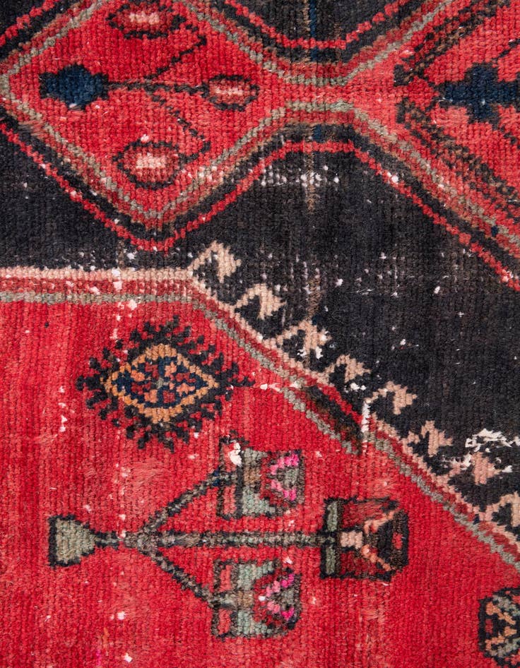 Detail image of 4' 2 x 5' 5  Hand Knotted Ultra Vintage Persian Wool Rug