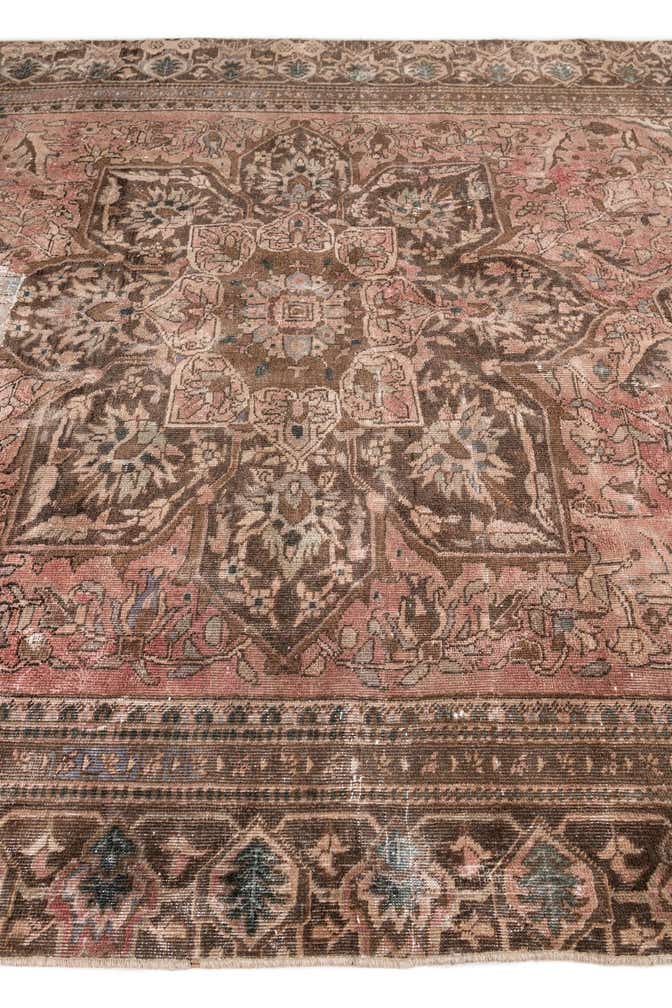 7' 1 x 9' 9 Hand Knotted Ultra Vintage Persian Wool Rug