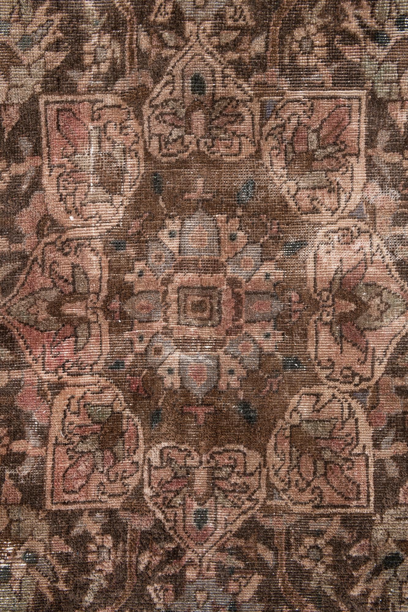 7' 1 x 9' 9 Hand Knotted Ultra Vintage Persian Wool Rug