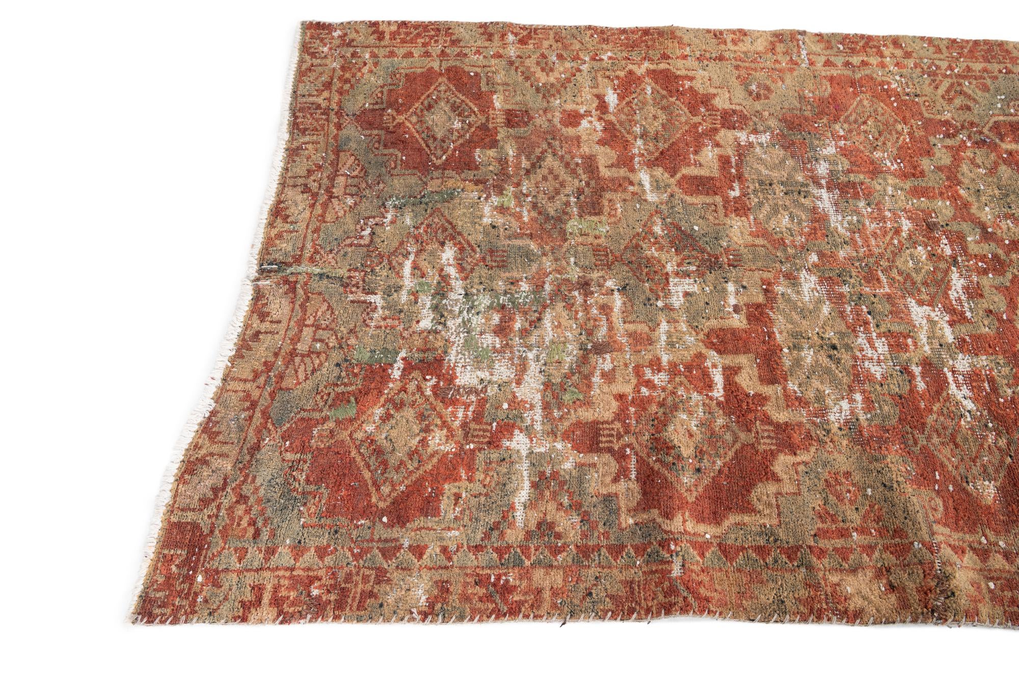 4' x 7' 6 Hand Knotted Ultra Vintage Persian Wool Rug