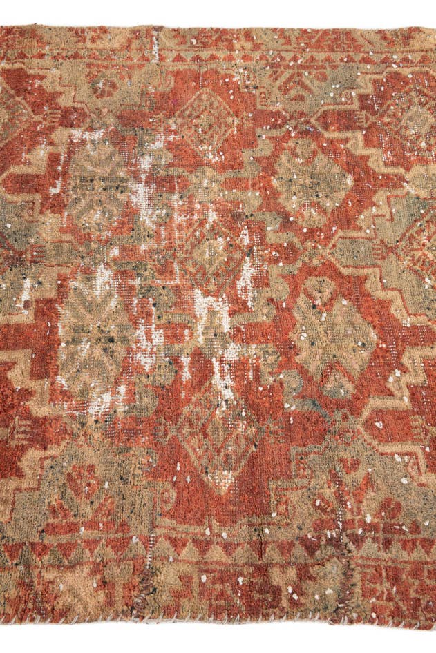 Detail image of 4' x 7' 6 Hand Knotted Ultra Vintage Persian Wool Rug