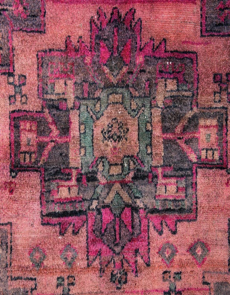 Detail image of 4' 2 x 6'  Hand Knotted Ultra Vintage Persian Wool Rug