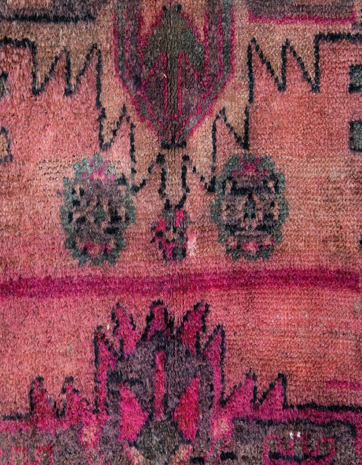 Detail image of 4' 2 x 6'  Hand Knotted Ultra Vintage Persian Wool Rug