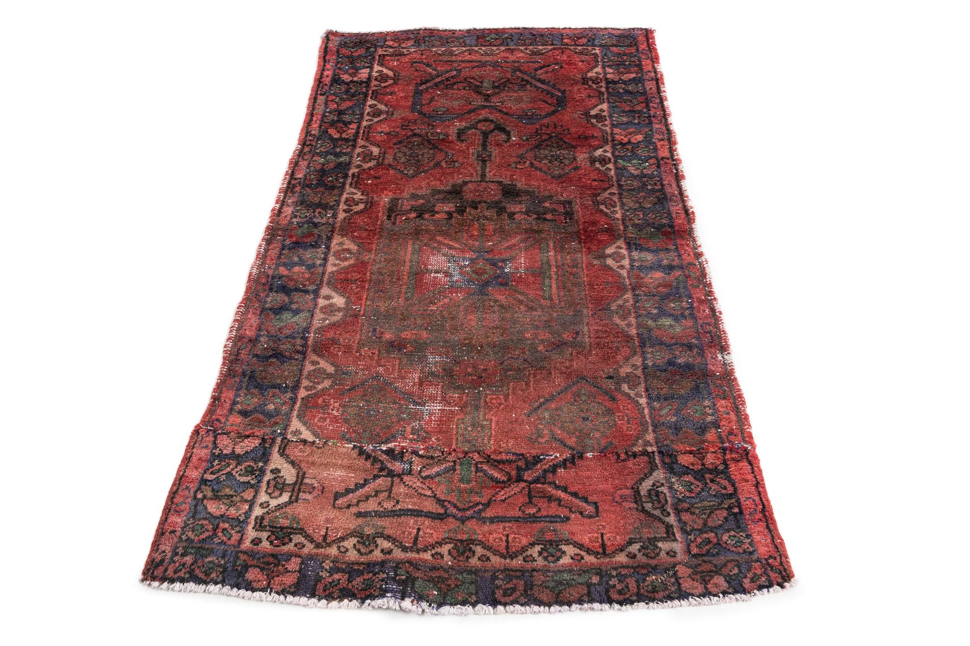 3' 3 x 6' Hand Knotted Ultra Vintage Persian Wool Rug