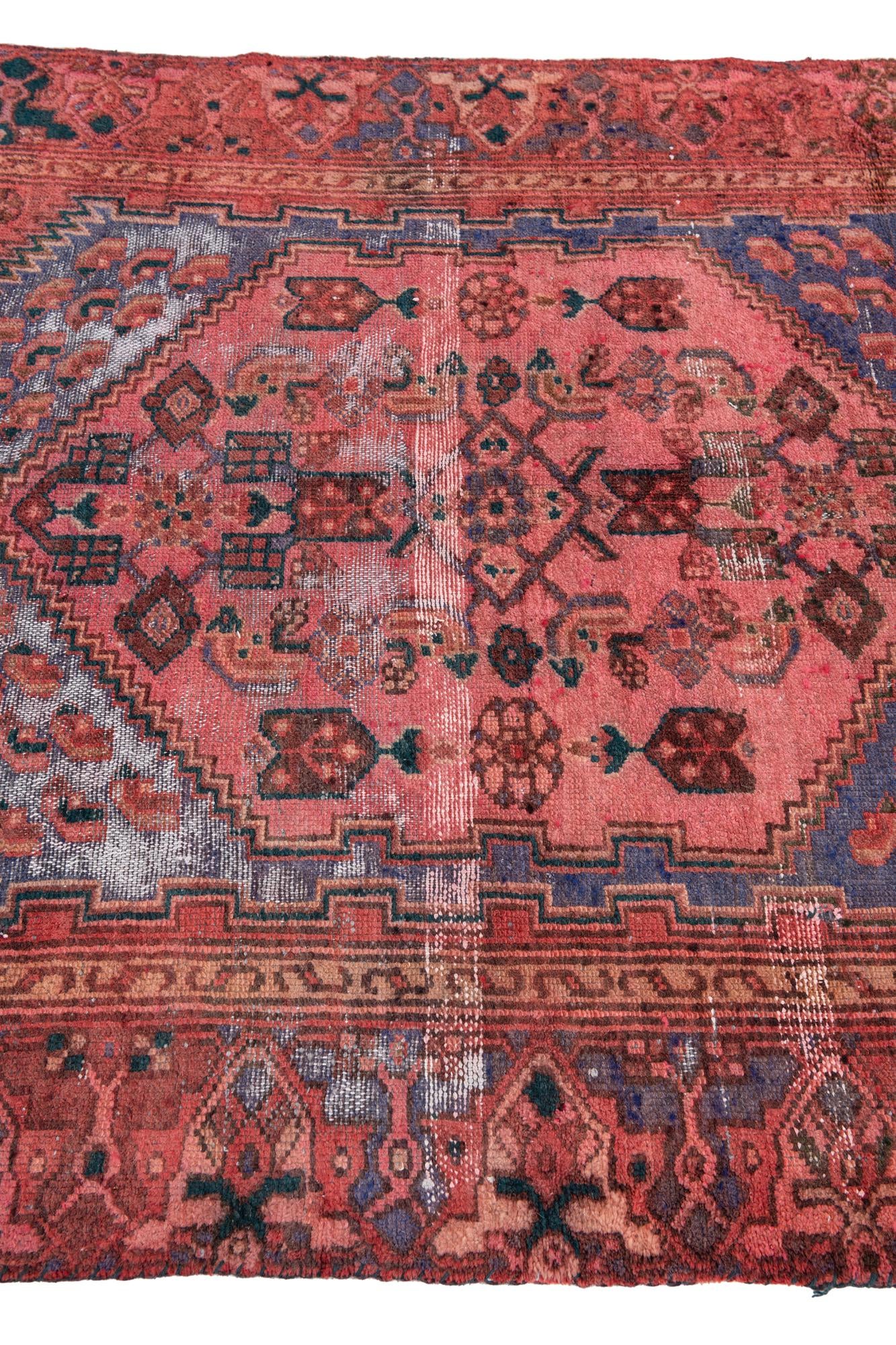 4' x 6' 10 Hand Knotted Ultra Vintage Persian Wool Rug