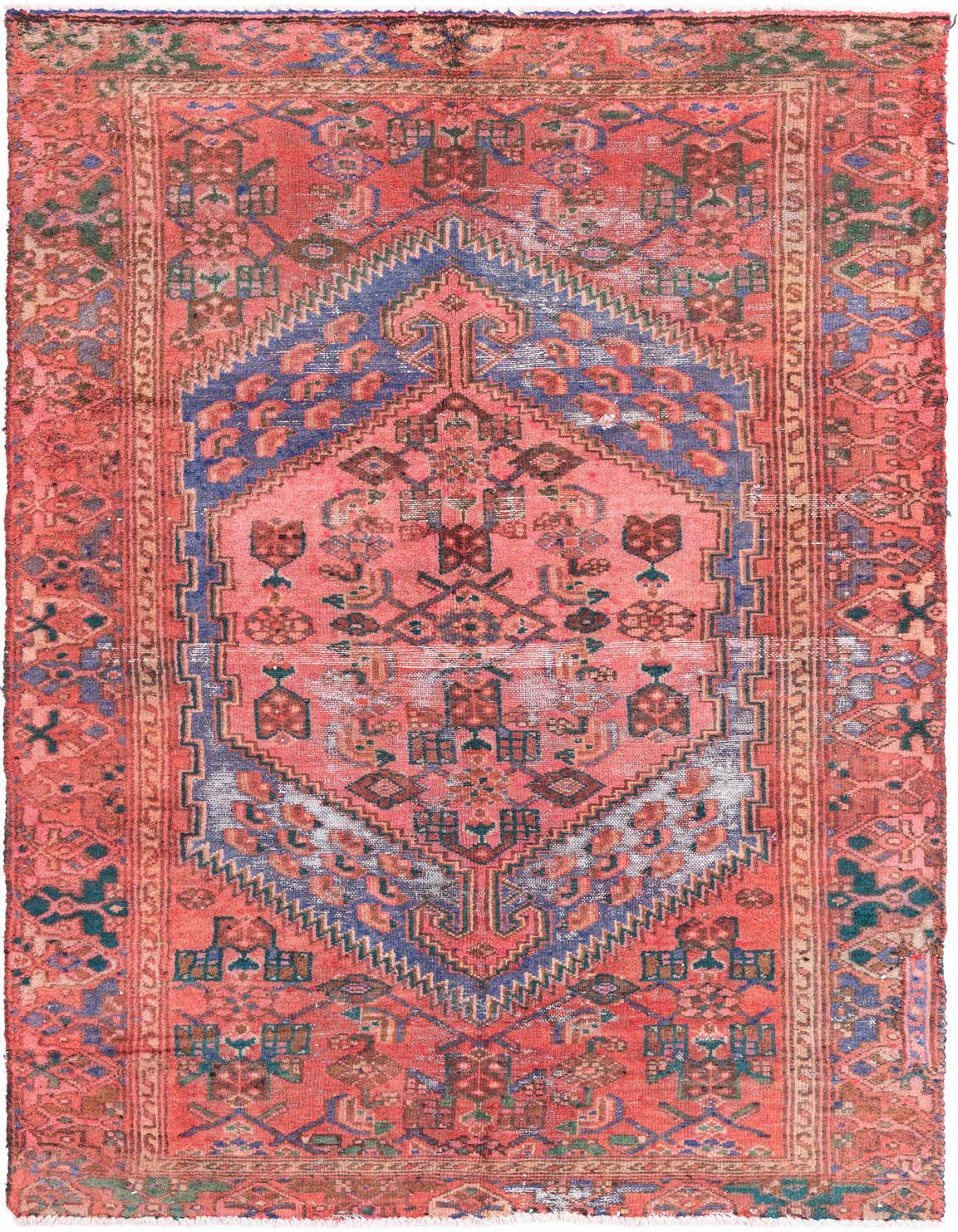 Primary image 4' x 6' 10  Hand Knotted Ultra Vintage Persian Wool Rug