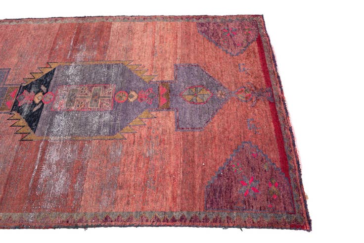 Detail image of 4' 1 x 6' 6 Hand Knotted Ultra Vintage Persian Wool Rug