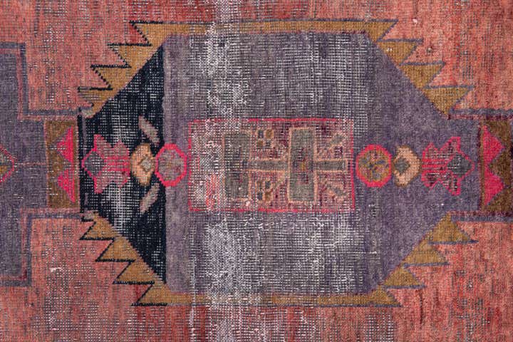 4' 1 x 6' 6 Hand Knotted Ultra Vintage Persian Wool Rug