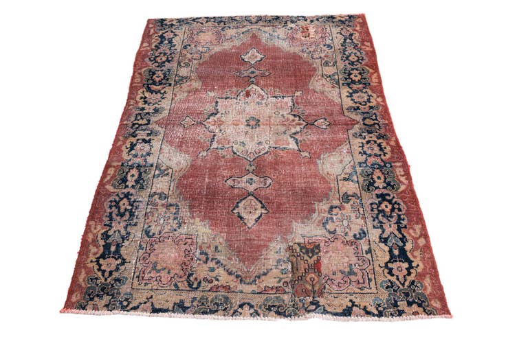 Detail image of 130cm x 185cm anudado a mano Ultra Vintage Alfombra Persa Lana