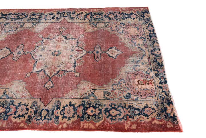 4' 4 x 6' 1 Hand Knotted Ultra Vintage Persian Wool Rug
