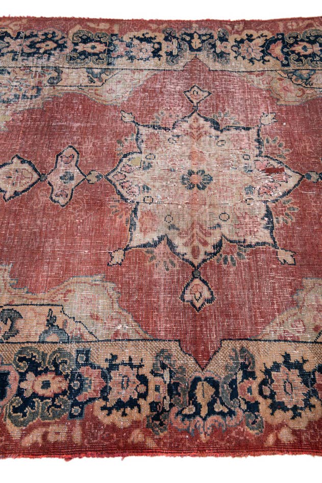 Detail image of 130cm x 185cm anudado a mano Ultra Vintage Alfombra Persa Lana