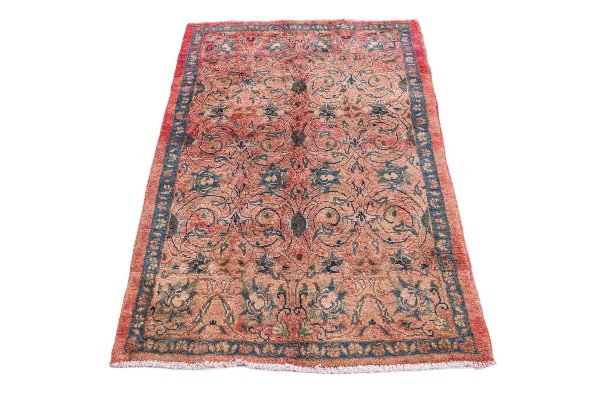 3' 5 x 5' 3 Hand Knotted Ultra Vintage Persian Wool Rug