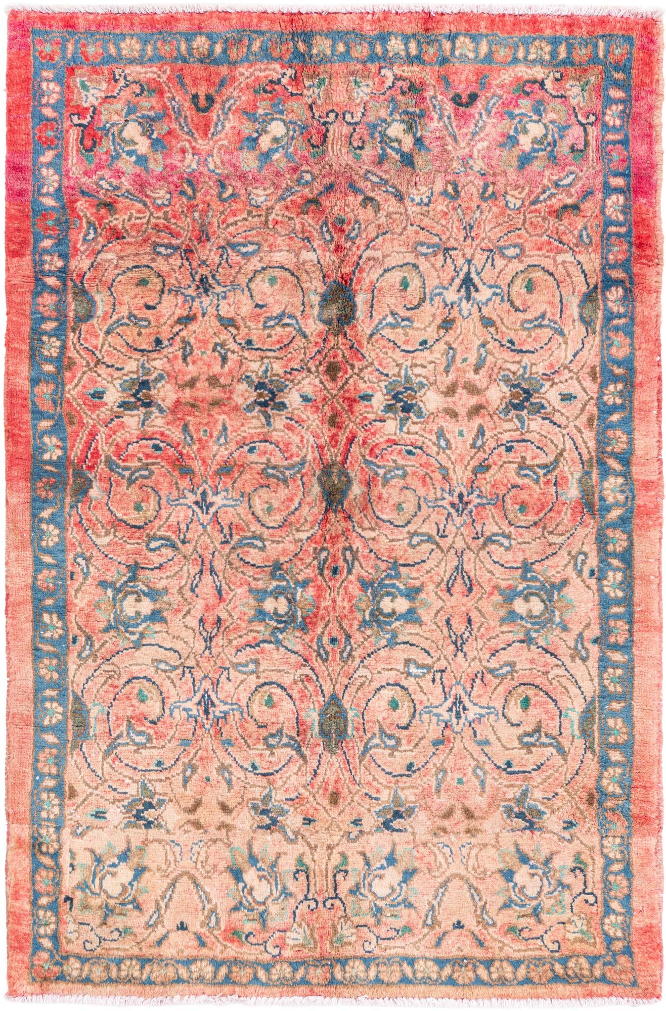 3' 5 x 5' 3 Hand Knotted Ultra Vintage Persian Wool Rug