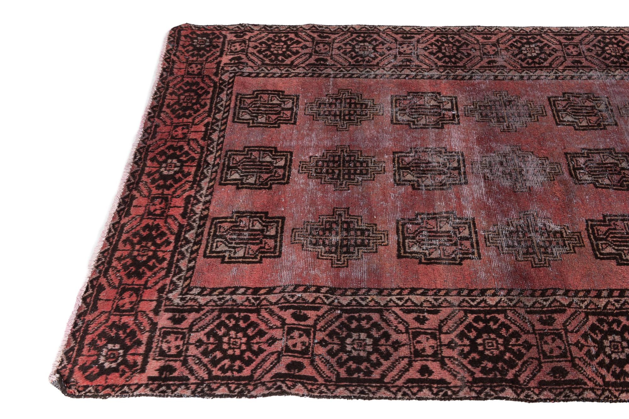4' x 6' 7 Hand Knotted Ultra Vintage Persian Wool Rug
