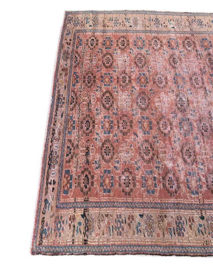 Detail image of 4' 2 x 6' 2  Hand Knotted Ultra Vintage Persian Wool Rug