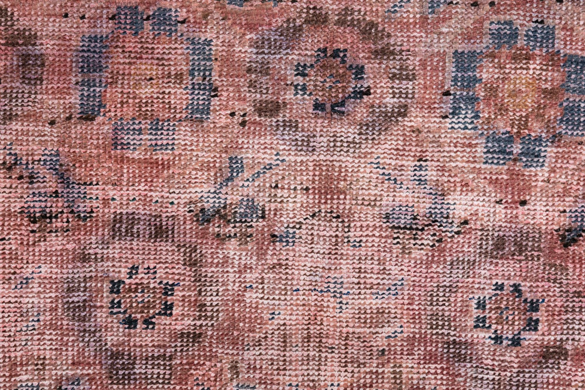 4' 2 x 6' 2 Hand Knotted Ultra Vintage Persian Wool Rug
