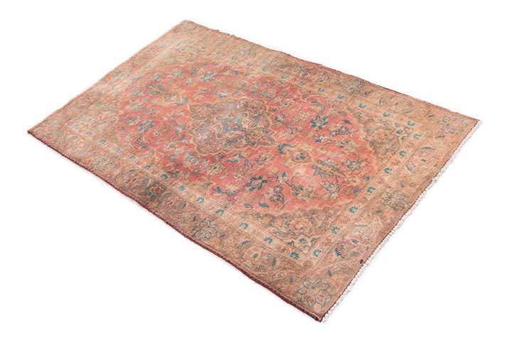 3' x 4' 7 Hand Knotted Ultra Vintage Persian Wool Rug