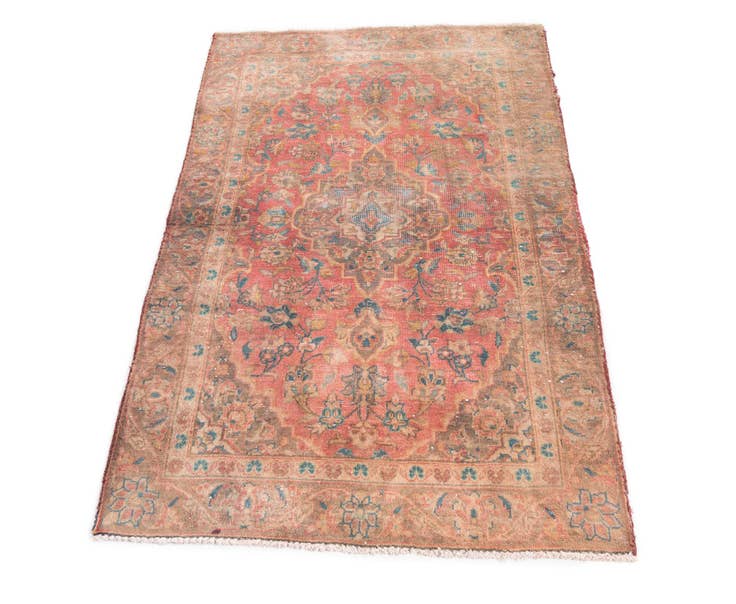 Detail image of 3' x 4' 7 Hand Knotted Ultra Vintage Persian Wool Rug