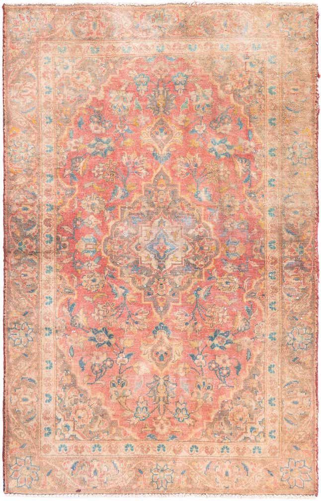 3' x 4' 7 Hand Knotted Ultra Vintage Persian Wool Rug