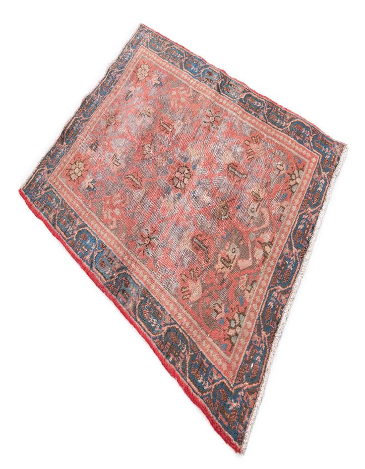 Detail image of 3' 6 x 4' 9  Hand Knotted Ultra Vintage Persian Wool Rug