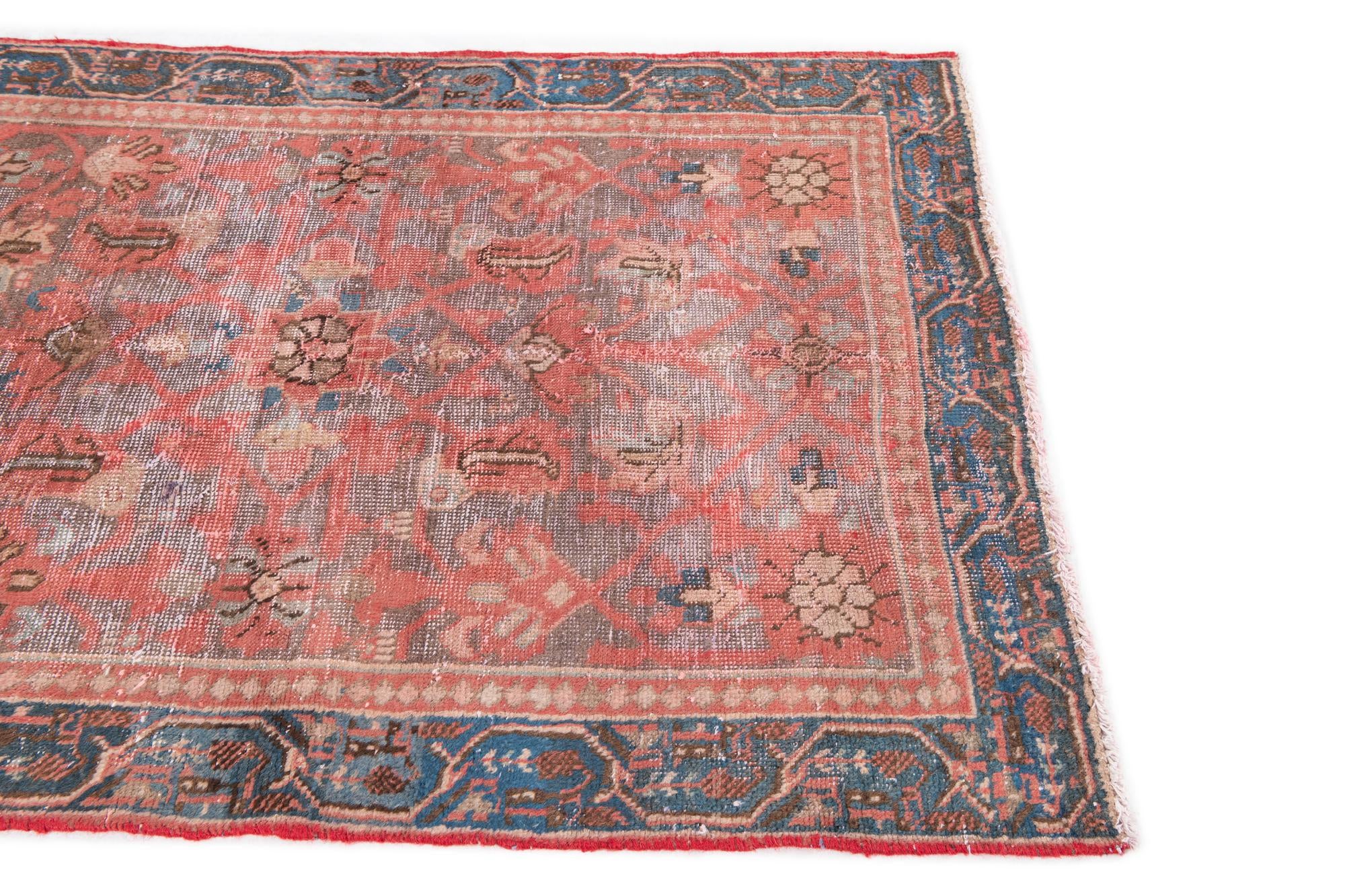 3' 6 x 4' 9 Hand Knotted Ultra Vintage Persian Wool Rug