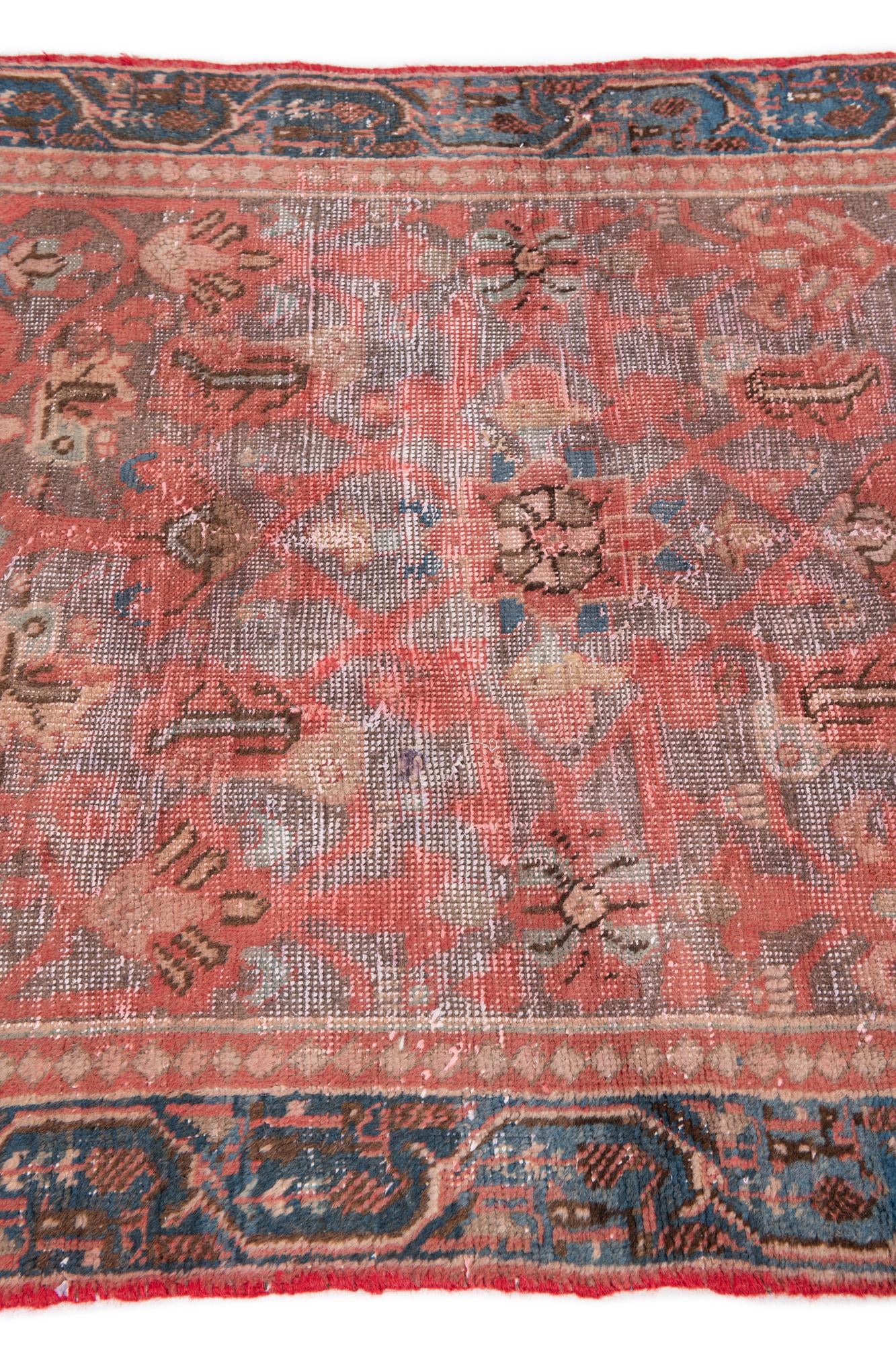 3' 6 x 4' 9 Hand Knotted Ultra Vintage Persian Wool Rug