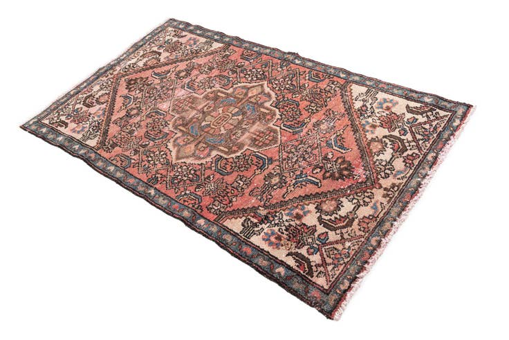 Detail image of 3' 2 x 5' 3 Hand Knotted Ultra Vintage Persian Wool Rug