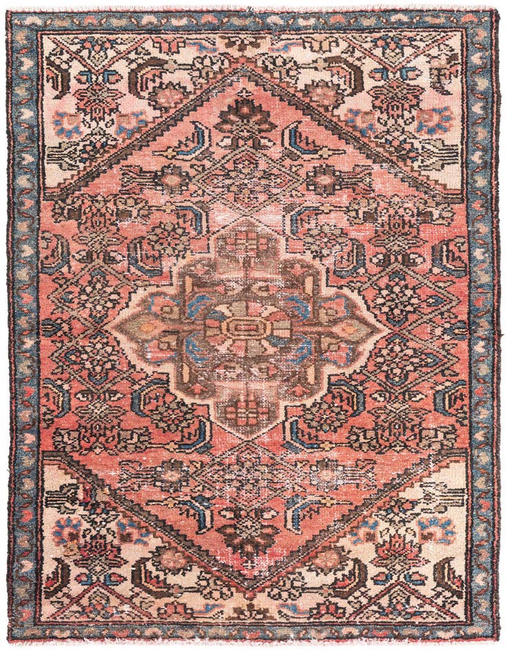 Detail image of 3' 2 x 5' 3 Hand Knotted Ultra Vintage Persian Wool Rug