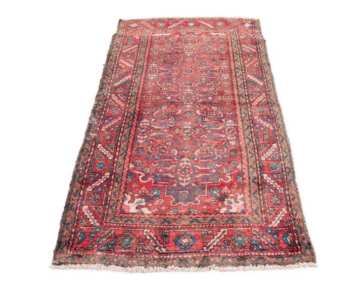 3' 5 x 6' 1 Hand Knotted Ultra Vintage Persian Wool Rug