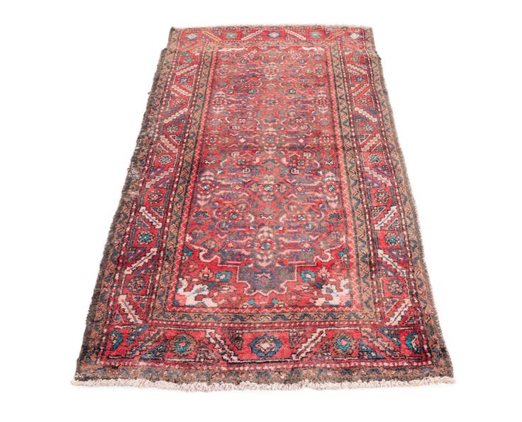 Detail image of 3' 5 x 6' 1 Hand Knotted Ultra Vintage Persian Wool Rug