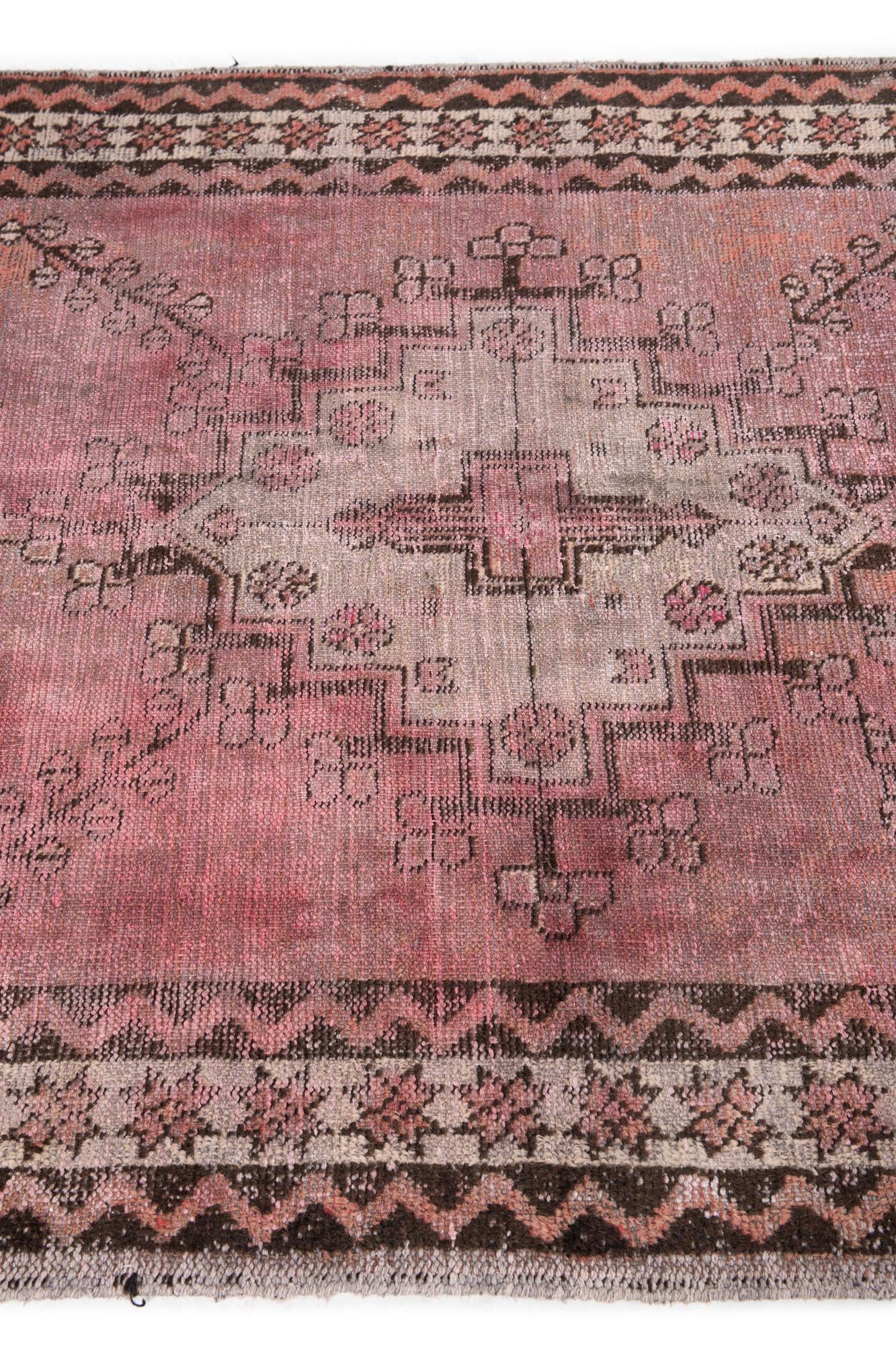 4' 1 x 6' 7 Hand Knotted Ultra Vintage Persian Wool Rug