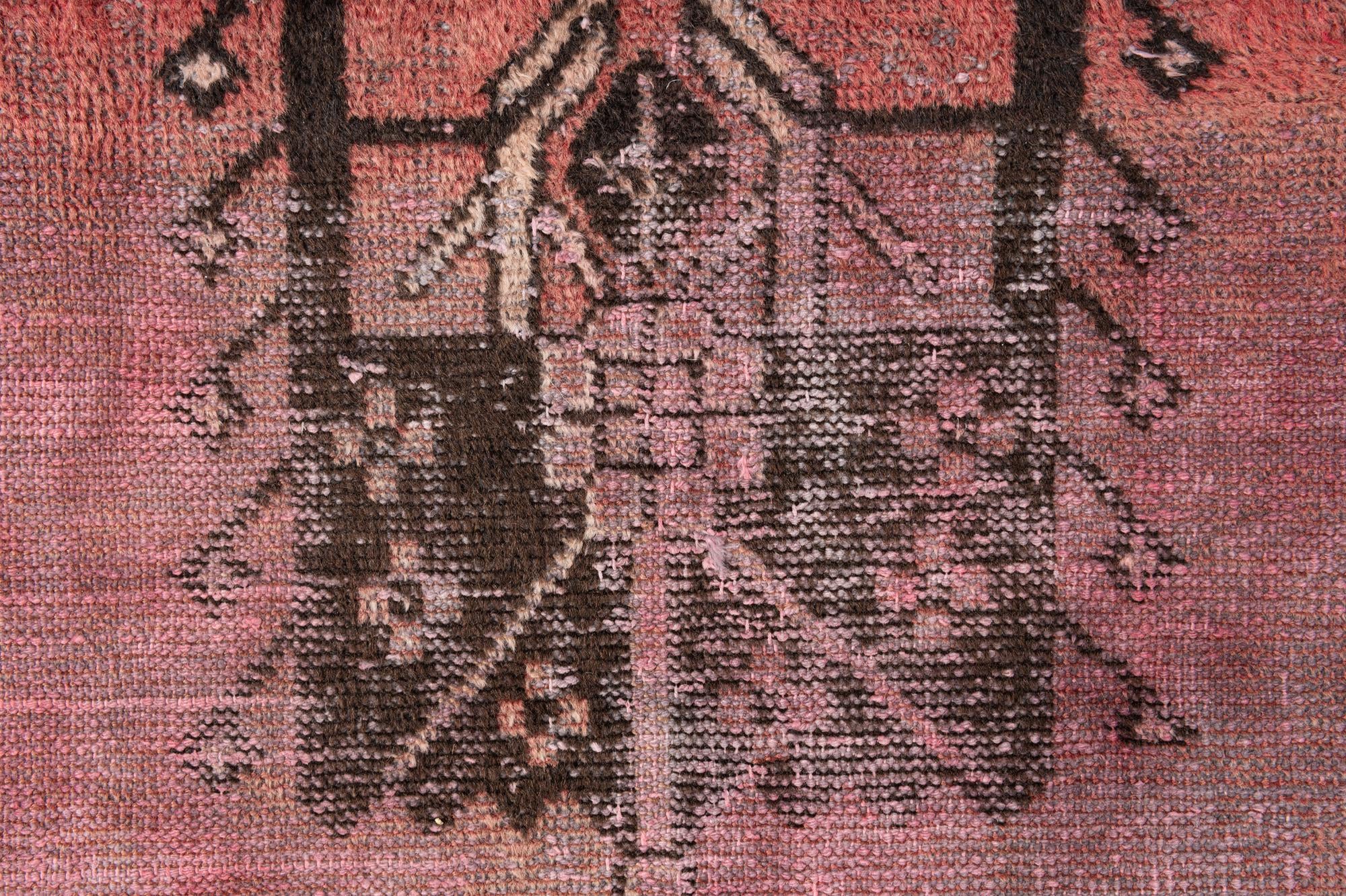 4' 1 x 6' 7 Hand Knotted Ultra Vintage Persian Wool Rug
