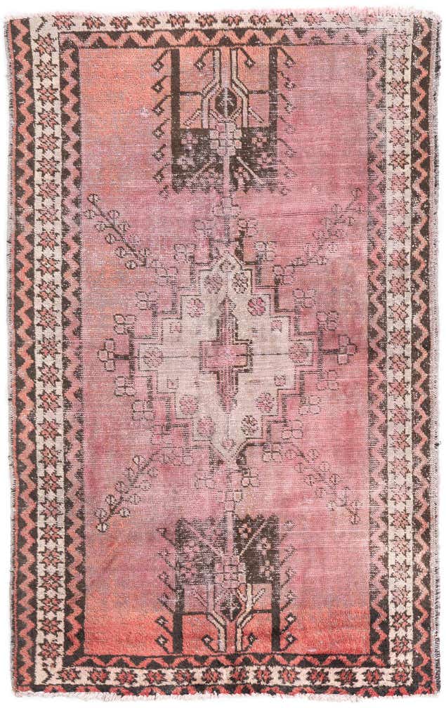 4' 1 x 6' 7 Hand Knotted Ultra Vintage Persian Wool Rug