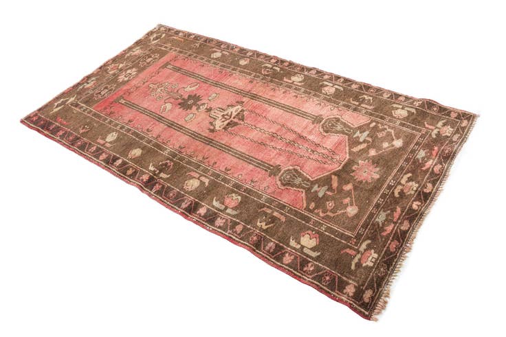 Detail image of 3' 3 x 5' 10 Hand Knotted Ultra Vintage Persian Wool Rug