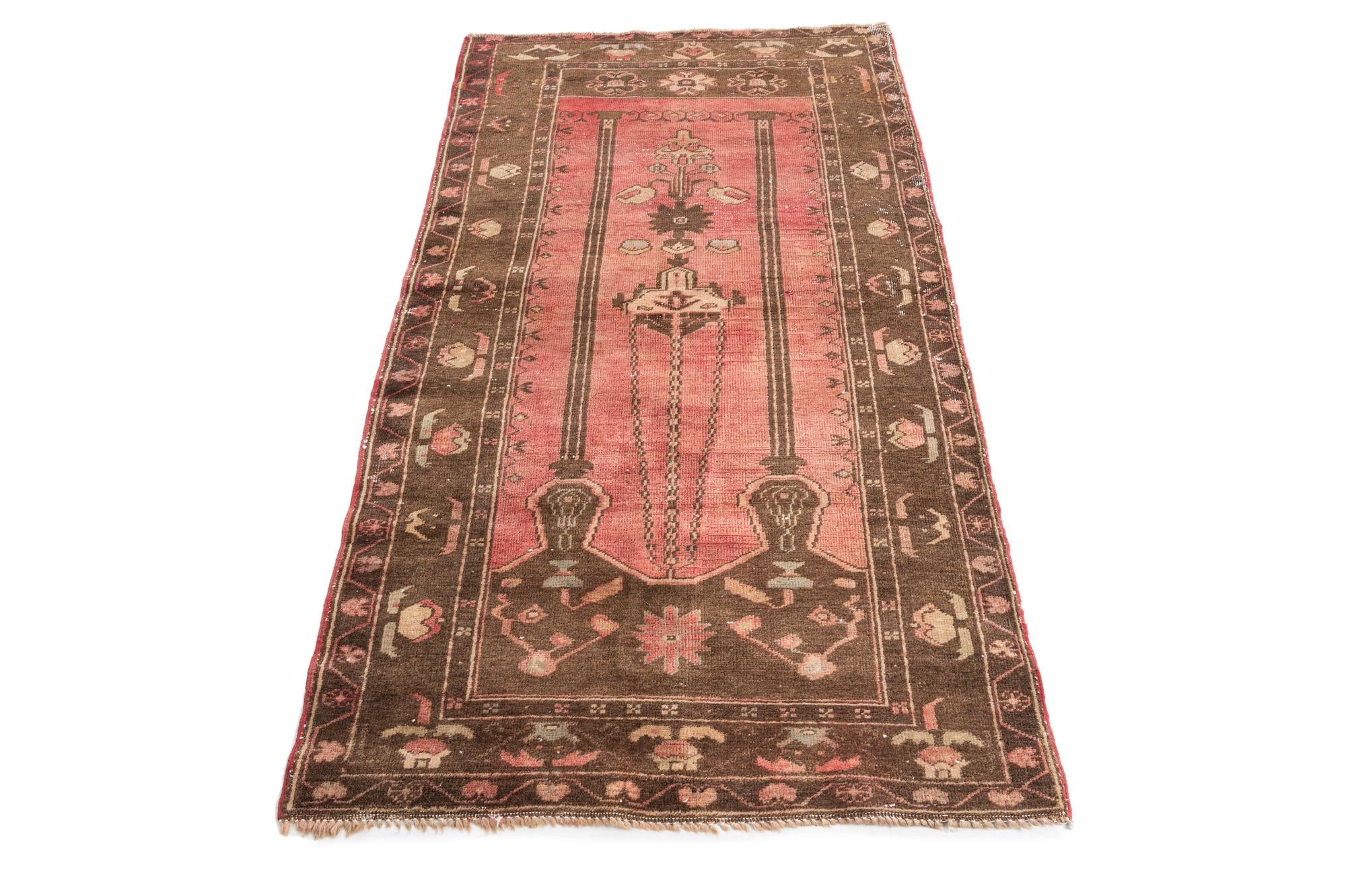 3' 3 x 5' 10 Hand Knotted Ultra Vintage Persian Wool Rug