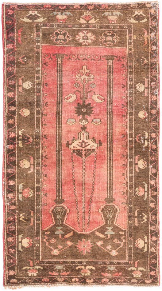 Detail image of 3' 3 x 5' 10 Hand Knotted Ultra Vintage Persian Wool Rug