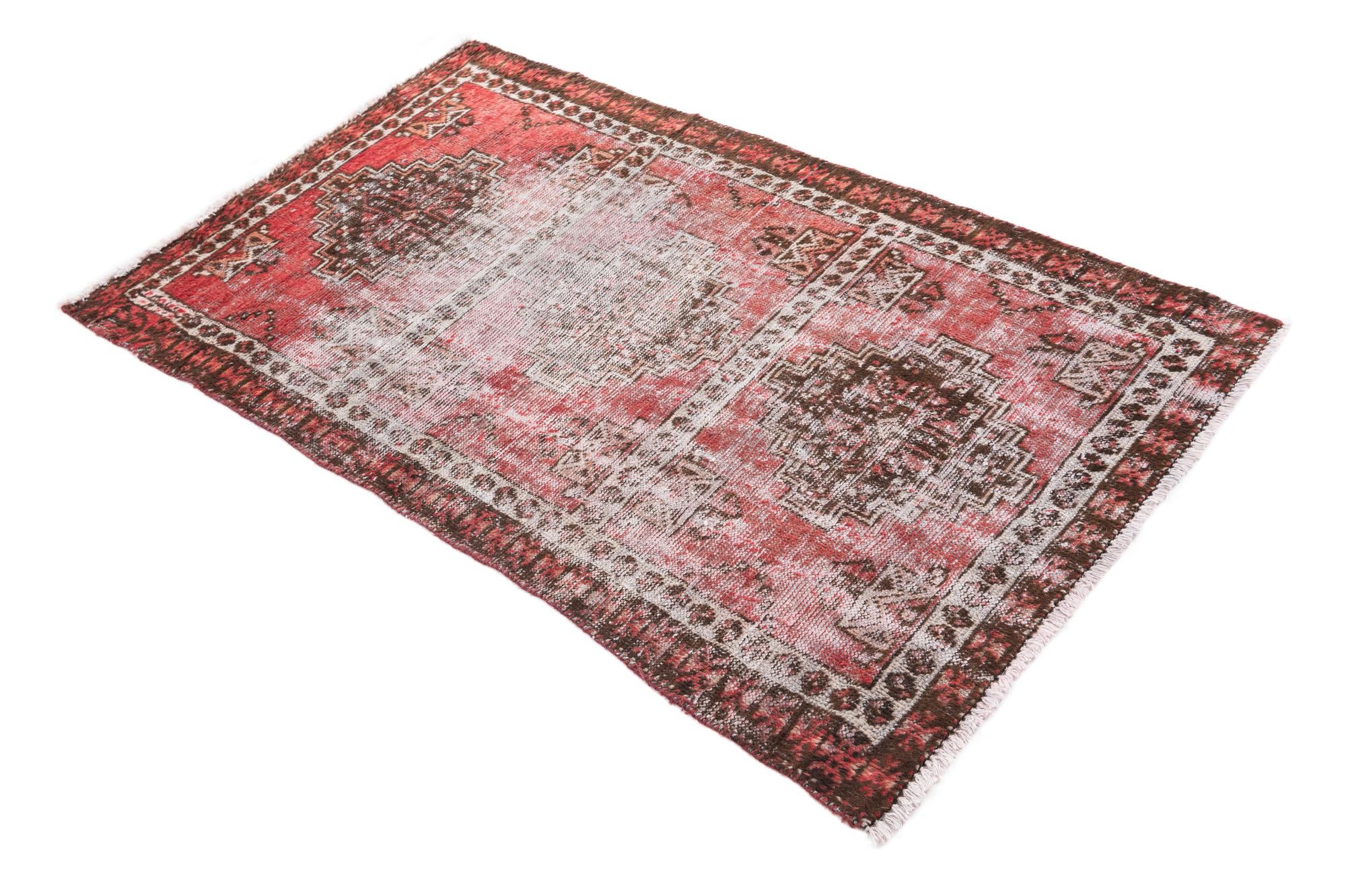 3' 2 x 5' 3 Hand Knotted Ultra Vintage Persian Wool Rug