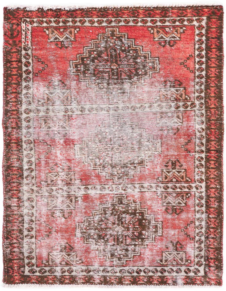 Detail image of 3' 2 x 5' 3 Hand Knotted Ultra Vintage Persian Wool Rug