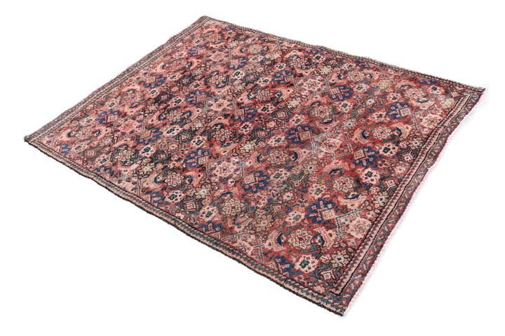 4' x 5' 2 Hand Knotted Ultra Vintage Persian Wool Rug