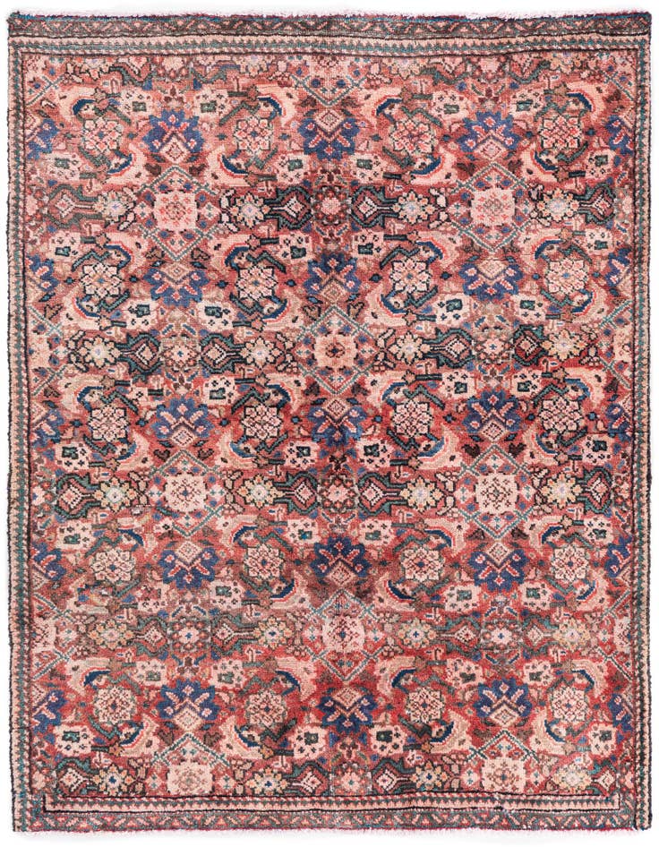 Detail image of 4' x 5' 2 Hand Knotted Ultra Vintage Persian Wool Rug