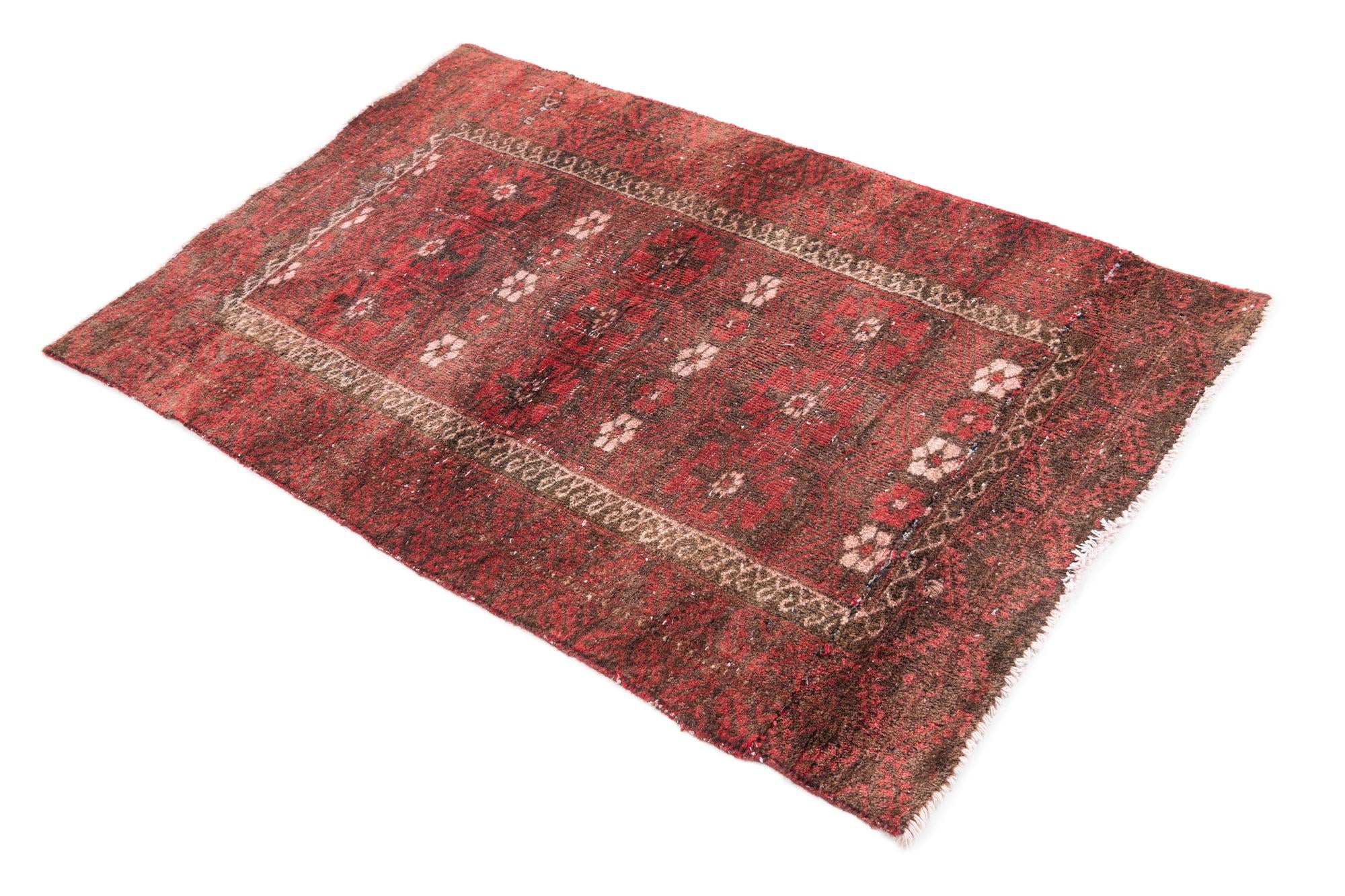 3' x 4' 6 Hand Knotted Ultra Vintage Persian Wool Rug