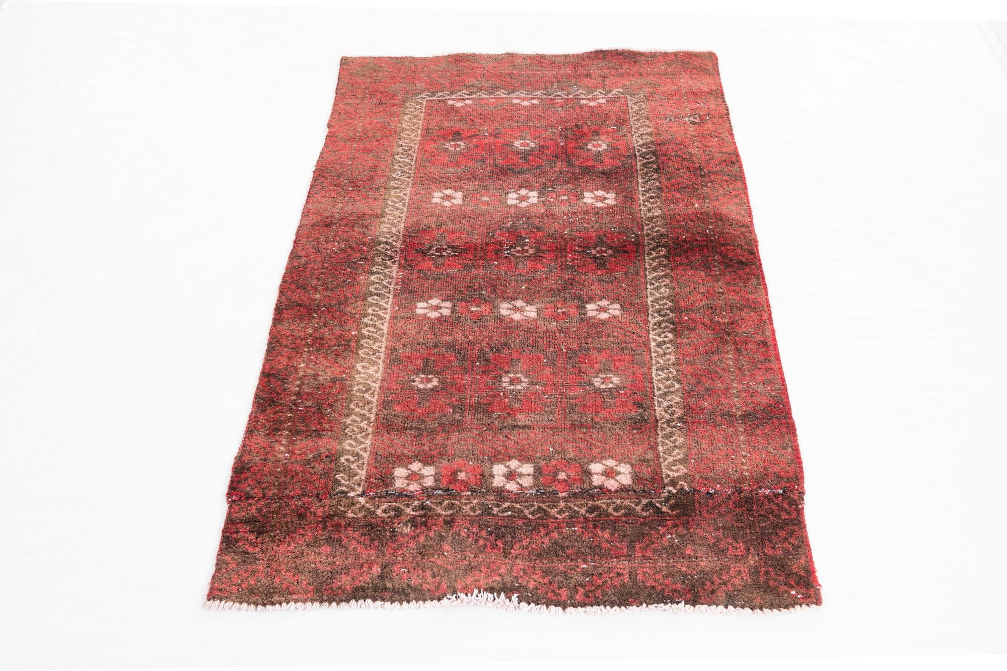 3' x 4' 6 Hand Knotted Ultra Vintage Persian Wool Rug
